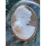 9CT CAMEO BROOCH