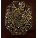 18TH-CENTURY BRASS HERALDIC SEAL