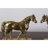 PAIR BRASS HORSE ORNAMENTS