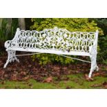 HEAVY CAST IRON FOUR-SEATER GARDEN BENCH