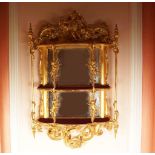 PAIR OF 19TH-CENTURY GILTWOOD HANGING SHELVES