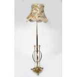 ART NOUVEAU BRASS STANDARD LAMP