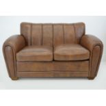 1920’S STYLE LEATHER CLUB SETTEE