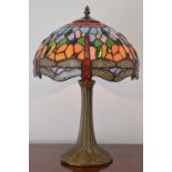 BRONZE TIFFANY STYLE TABLE LAMP