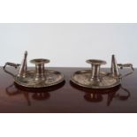 PAIR OF GEORGE III SHEFFIELD PLATED CANDLESTICKS