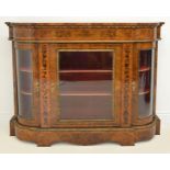 IRISH 19TH-CENTURY WALNUT AND INLAID CREDENZA