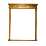 19TH-CENTURY GILT FRAMED OVER MANTLE