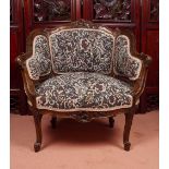 PAIR OF EDWARDIAN MAHOGANY FRAMED ARMCHAIRS