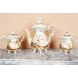 3 PIECE CAPODIMONTE TEA SET