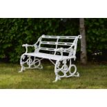 PAIR OF CAST IRON GARDEN SEATS