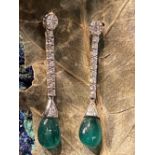 18CT GOLD COLOMBIAN EMERALD & DIAMOND EARRINGS