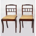 PAIR OF REGENCY PERIOD MAHOGANY CHAIRS