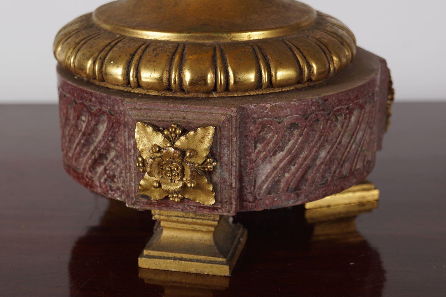 19TH-CENTURY ORMOLU VASE STEMMED TABLE LAMP - Image 3 of 3
