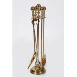 EDWARDIAN BRASS COMPANION SET