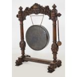 19TH-CENTURY CARVED OAK HALL GONG
