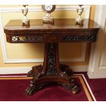 WILLIAM IV ROSEWOOD GAMES TABLE