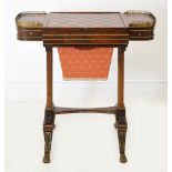 REGENCY ROSEWOOD COMBINATION GAMES/WORKTABLE