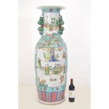 LARGE CHINESE POLYCHROME VASE