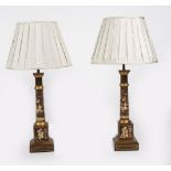 PAIR OF TOLEWARE TABLE LAMPS