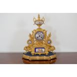 19TH-CENTURY FRENCH MANTLE CLOCK SEVRES PLAQUES
