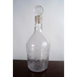 18TH-CENTURY CLUB SHAPED DECANTER