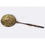 17TH-CENTURY BRASS CHESTNUT ROASTING PAN