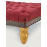 REGENCY MAHOGANY & PARCEL GILT CENTRE STOOL