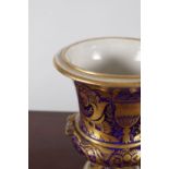 19TH-CENTURY CROWN DERBY PARCEL GILT URN