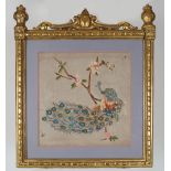 19TH-CENTURY FRAMED EMBROIDERED PANEL