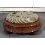 VICTORIAN WALNUT FOOT STOOL