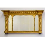 REGENCY GILT FRAMED OVERMANTEL MIRROR