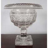 IRISH 18TH-CENTURY CUT GLASS CENTREPIECE