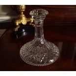 WATERFORD GLASS SHIPS DECANTER