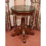 FRENCH EMPIRE STYLE BRASS MOUNTED CENTRE TABLE