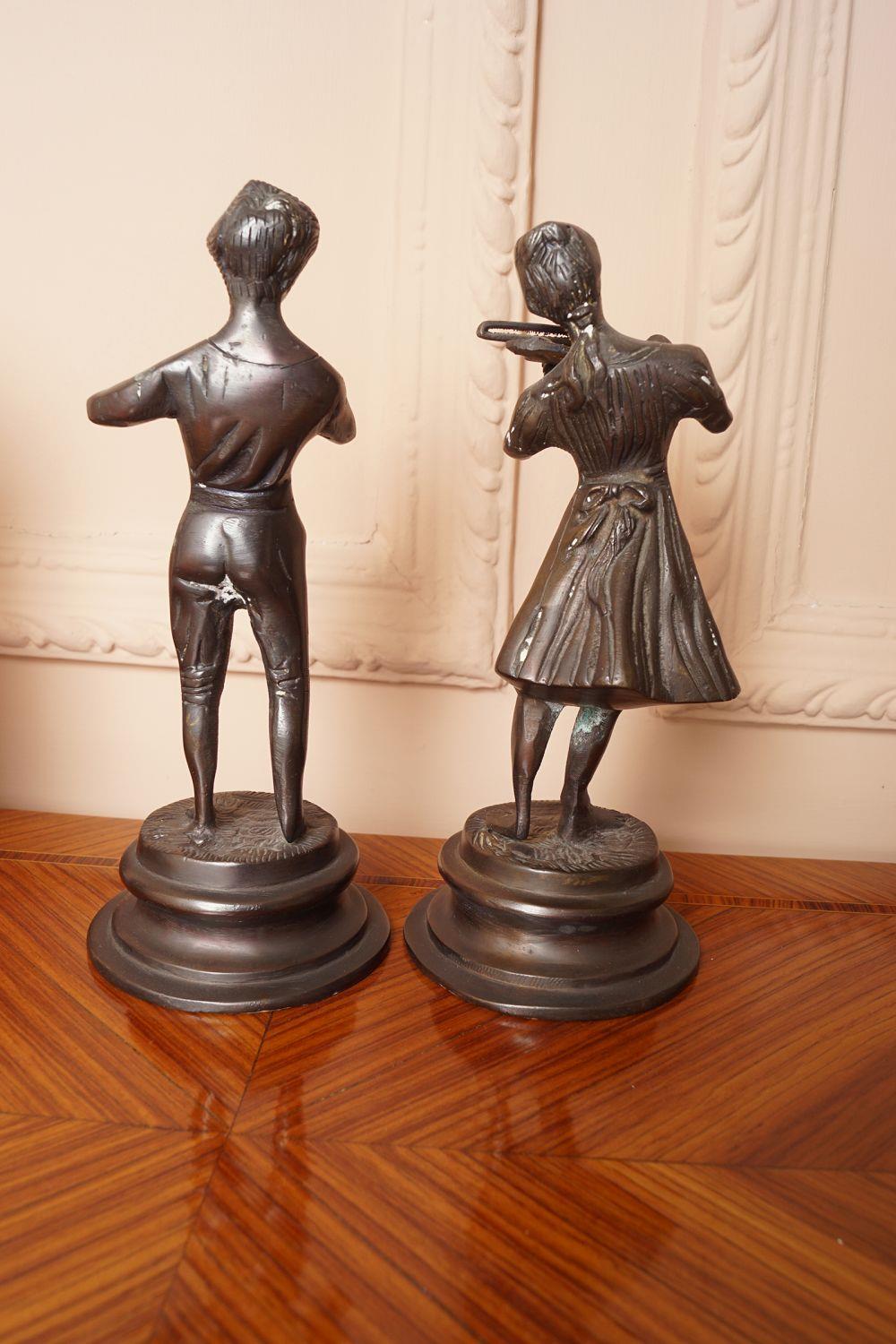 PAIR OF BRONZE SCULPTURES - Image 2 of 2