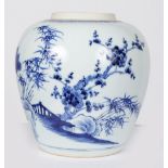 CHINESE BLUE AND WHITE POT