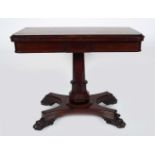 WILLIAM IV ROSEWOOD CARD TABLE