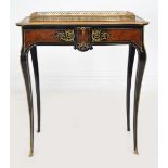 19TH-CENTURY EBONY & BRASS INLAID JARDINIÈRE