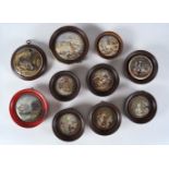 COLLECTION OF 15 19TH-CENTURY POT LIDS