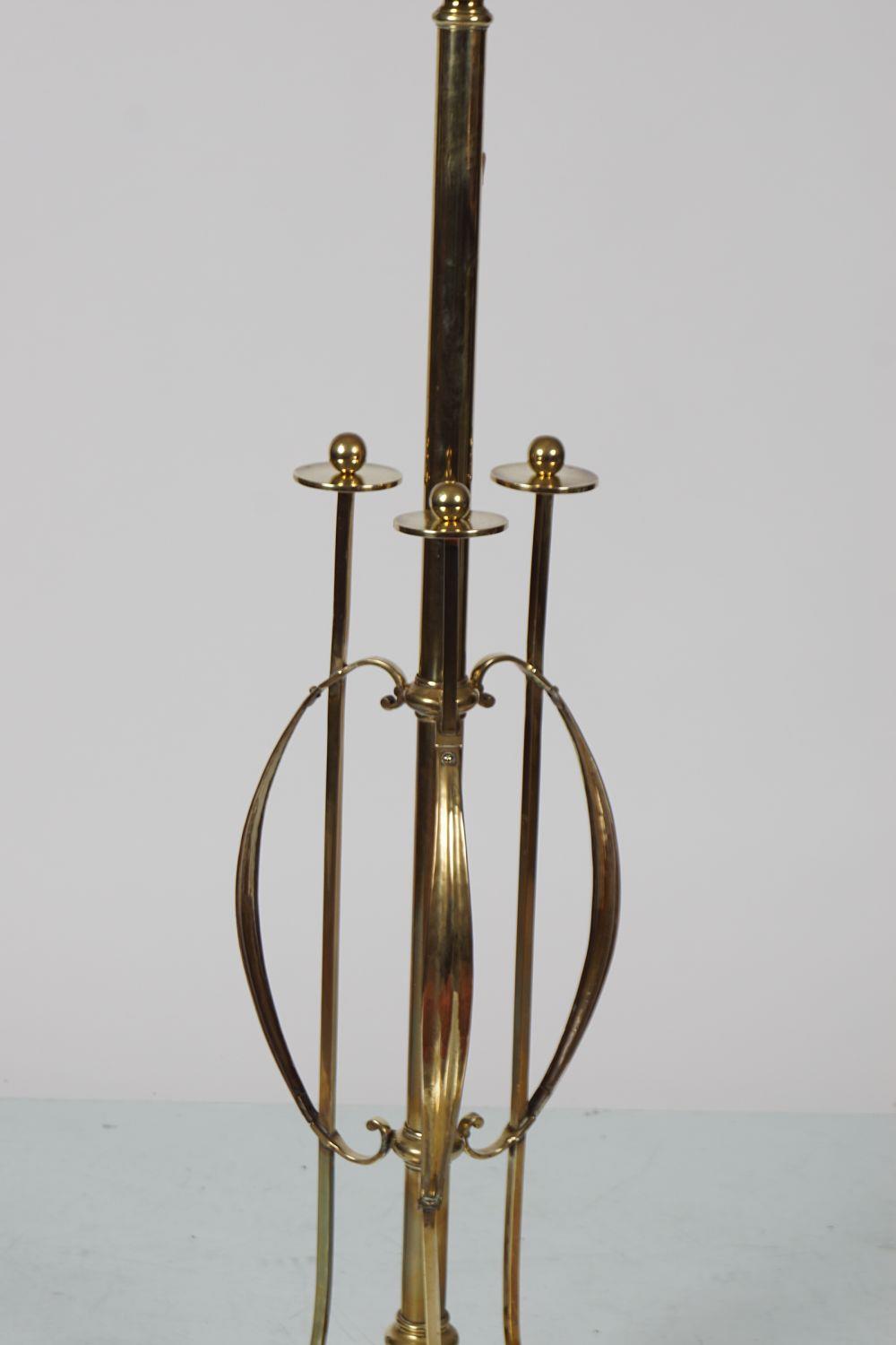 ART NOUVEAU BRASS STANDARD LAMP - Image 3 of 4