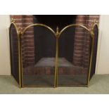 4 FOLD BRASS FIRE SCREEN