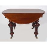 VICTORIAN MAHOGANY TELESCOPIC DINING TABLE