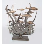 MID-CENTURY METAL SCULPTURE