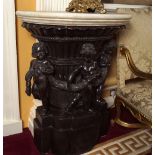 PAIR OF ROCOCO BRONZE CONSOLE TABLES