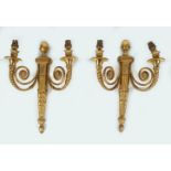 PAIR OF NAPOLEON III ORMOLU WALL SCONCES