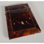 19TH-CENTURY TORTOISESHELL CARD CASE