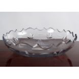 IRISH 18TH-CENTURY CUT GLASS DISH