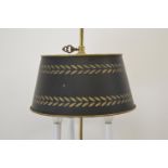 TOLEWARE AND ORMOLU DESK LAMP