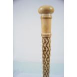 19TH-CENTURY WHALE BONE WALKING STICK