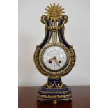 19TH-CENTURY FRENCH ORMOLU LYRE CLOCK